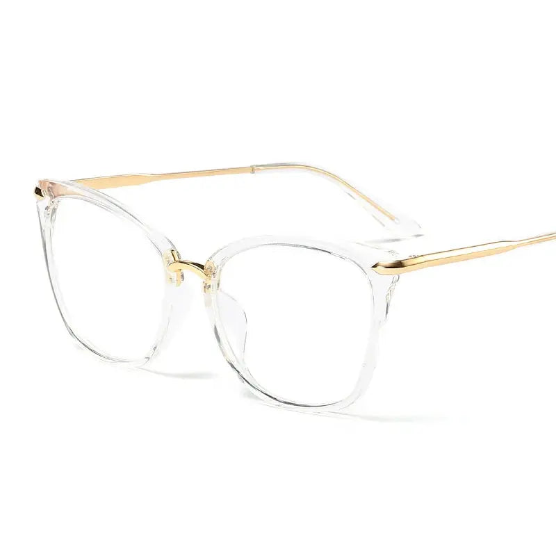 Women's Cat Eye Full Rim TR90 Oversized Prescription Glasses 95138 — view 4 | Rx Spectacle