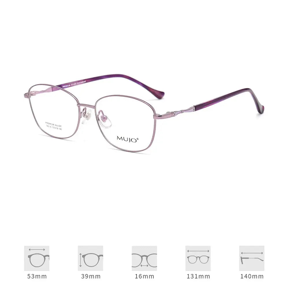 Women's Oval Full Rim Alloy Prescription Glasses 900191 — view 5 | Rx Spectacle