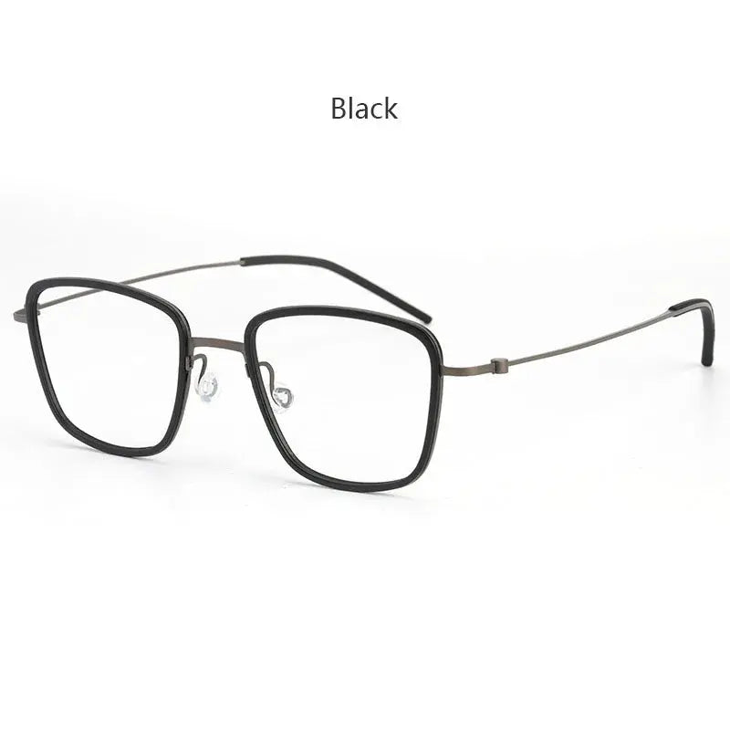 Unisex Polygon Full Rim Titanium Prescription Glasses 425510 — view 4 | Rx Spectacle