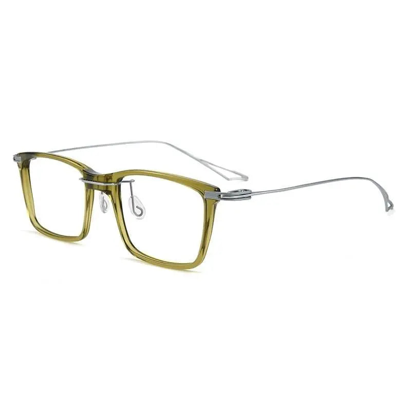 Unisex Square Full Rim Titanium Prescription Glasses 1128 — view 6 | Rx Spectacle