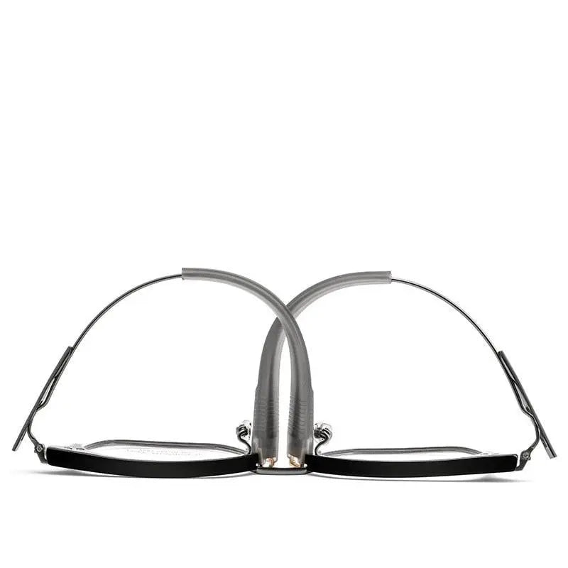Men's Square Full Rim Titanium Prescription Glasses 2083T — view 5 | Rx Spectacle