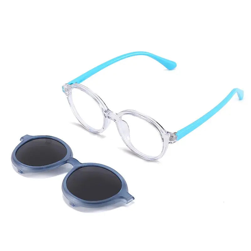 Unisex Round Full Rim TR90 Clip-On Reading Glasses 517361 — view 6 | Rx Spectacle