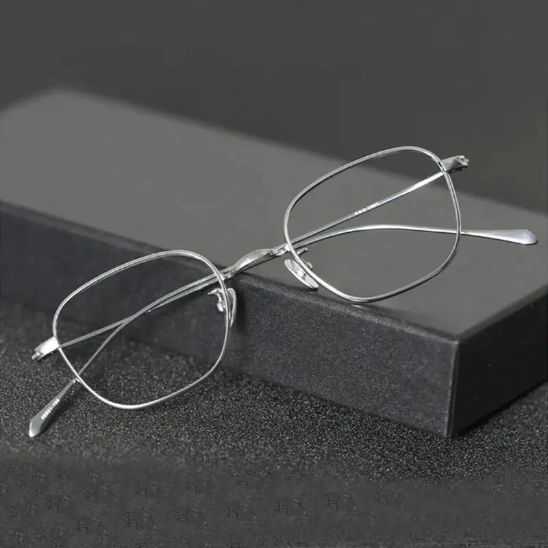 Unisex Square Full Rim Titanium Prescription Glasses 199gms — view 2 | Rx Spectacle