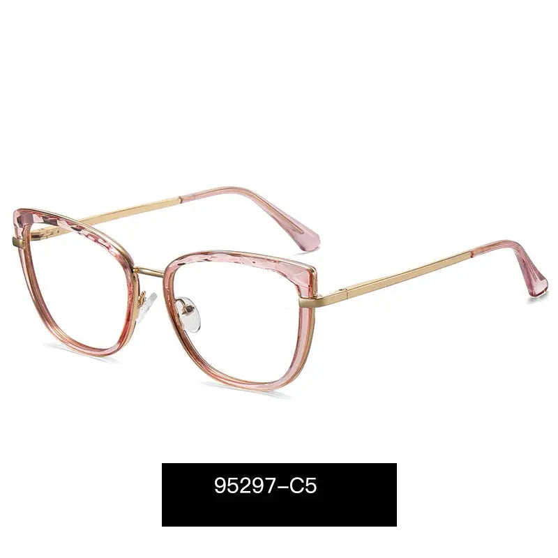 Women's Cat Eye Full Rim TR90 Prescription Glasses 95297 — view 5 | Rx Spectacle