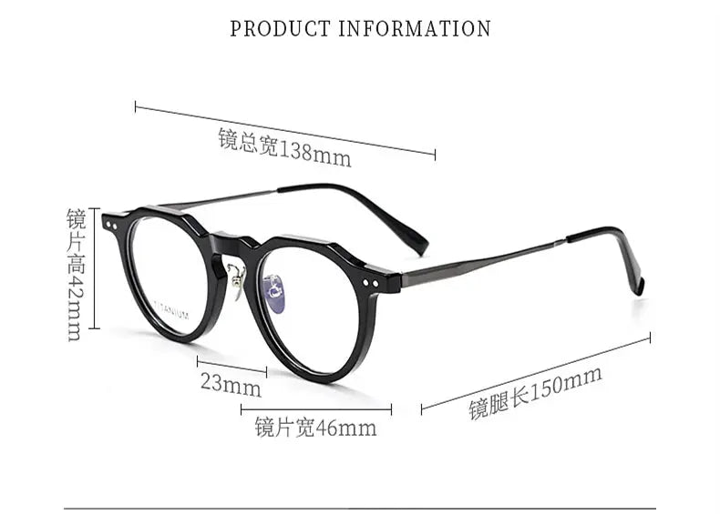 Women's Oval Full Rim Titanium Flat Top Prescription Glasses 396573 — view 2 | Rx Spectacle