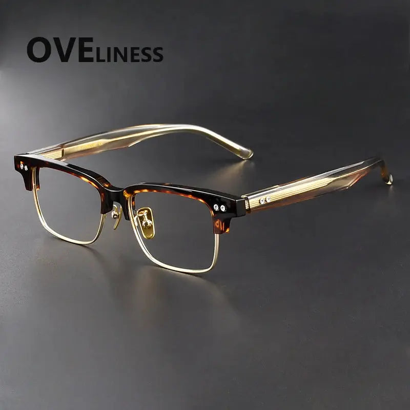Women's Square Full Rim Titanium Prescription Glasses 369493 — view 4 | Rx Spectacle