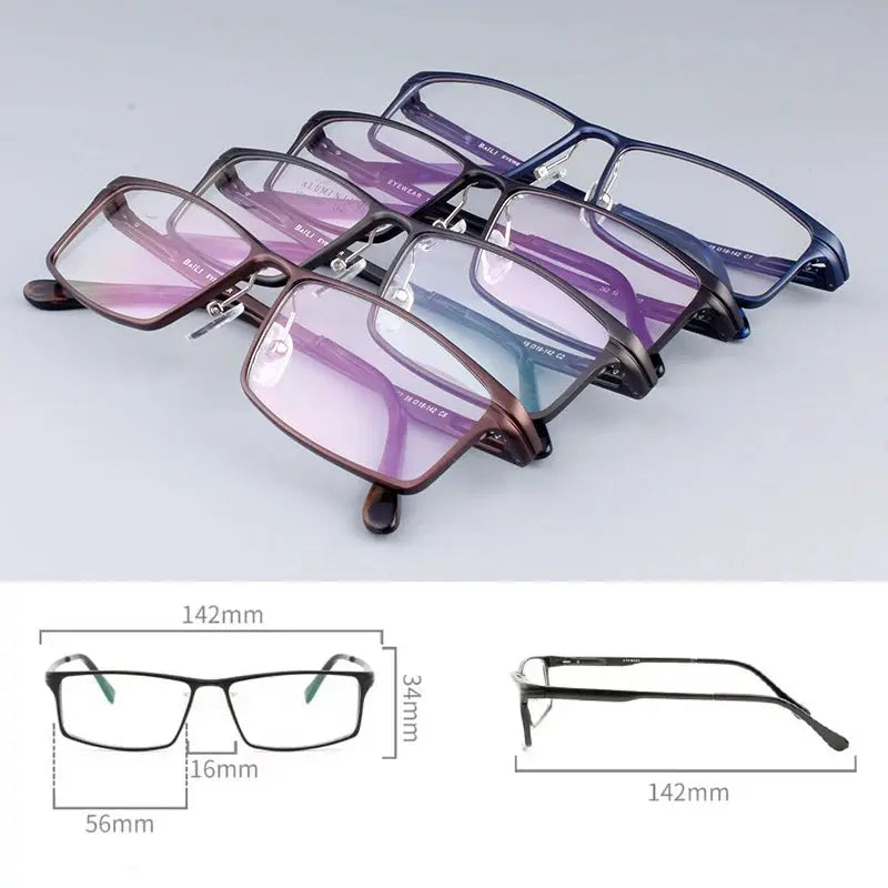 Men's Browline Full Rim Titanium Prescription Glasses 262479 — view 2 | Rx Spectacle