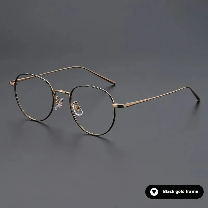 Unisex Oval Full Rim Titanium Prescription Glasses 722066 — view 5 | Rx Spectacle