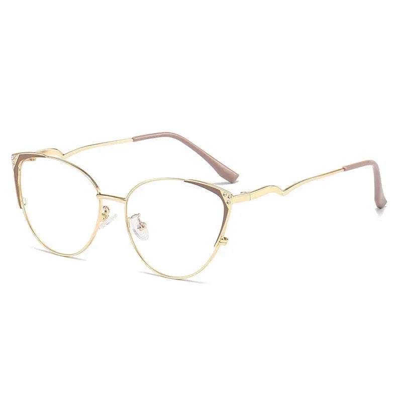 Women's Cat Eye Full Rim Alloy Prescription Glasses 95189 — view 9 | Rx Spectacle
