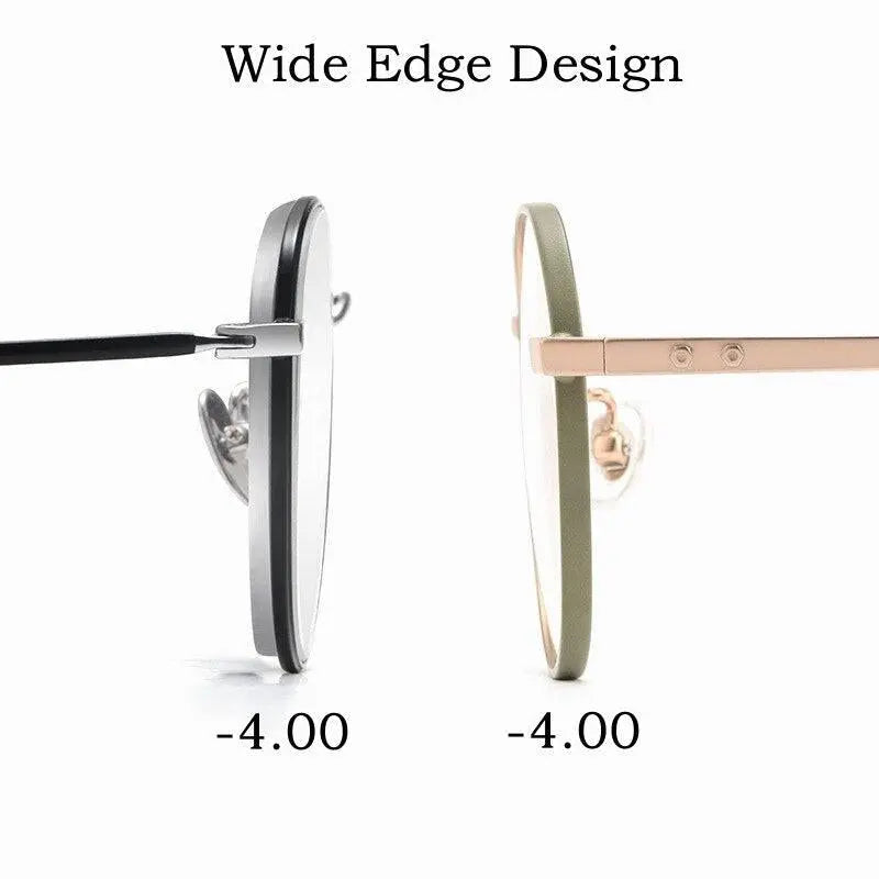 Unisex Polygon Full Rim Titanium Prescription Glasses Bt020t — view 10 | Rx Spectacle
