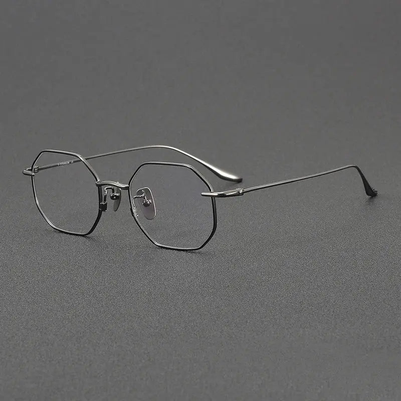 Women's Polygon Full Rim Titanium Prescription Glasses 396174 — view 4 | Rx Spectacle