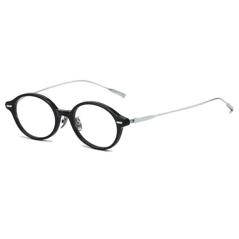 Unisex Round Full Rim Titanium Prescription Glasses 638149 — view 1 | Rx Spectacle