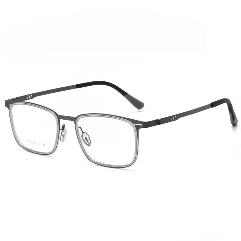 Men's Square Full Rim Alloy Prescription Glasses 20034 — view 5 | Rx Spectacle