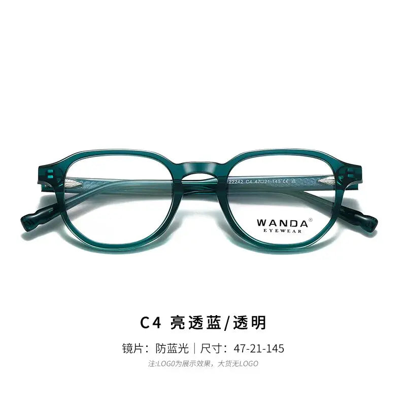 Women's Oval Full Rim TR90 Flat Top Prescription Glasses 22242 — view 3 | Rx Spectacle