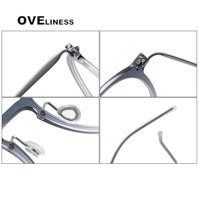 Unisex Round Full Rim Titanium Prescription Glasses 6541 — view 10 | Rx Spectacle
