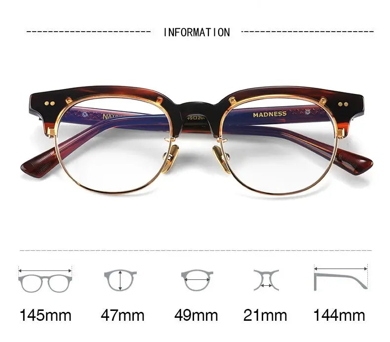 Unisex Square Full Rim Titanium Prescription Glasses 396136 — view 2 | Rx Spectacle