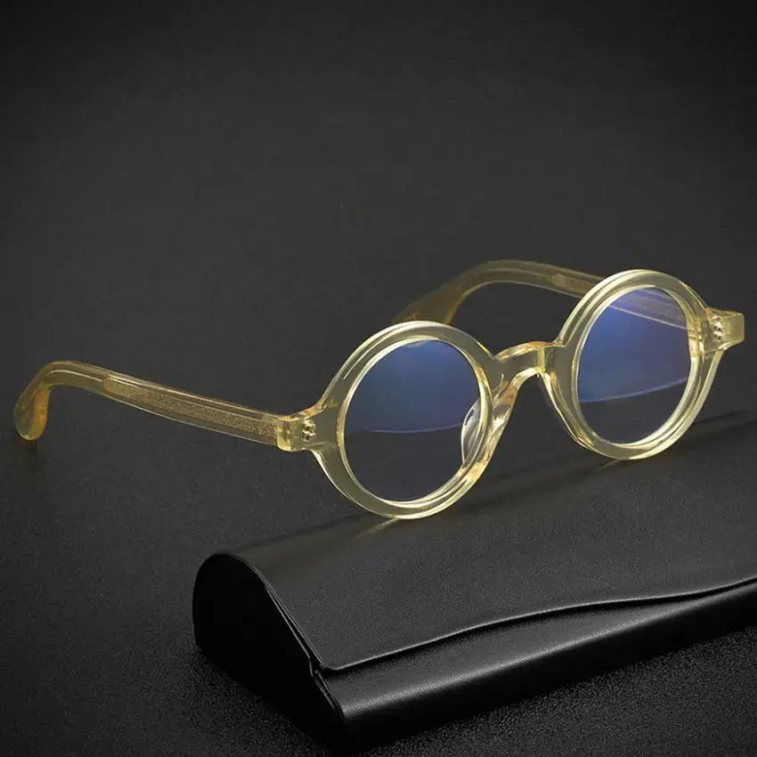 Round Full Rim Acetate Prescription Glasses 424221 — view 1 | Rx Spectacle
