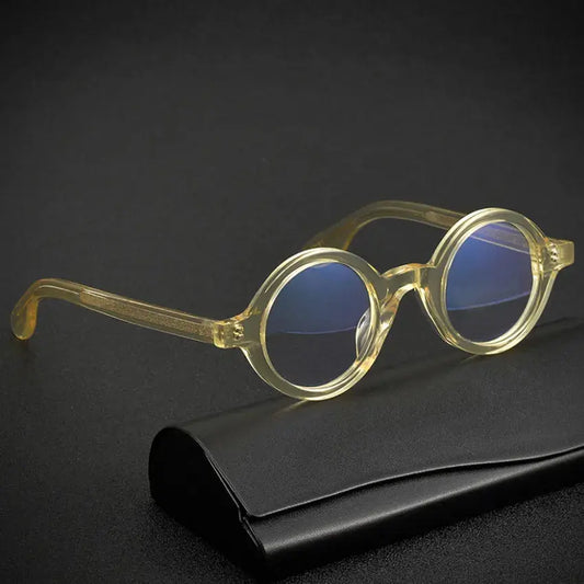 Round Full Rim Acetate Prescription Glasses 424221 — view 1 | Rx Spectacle