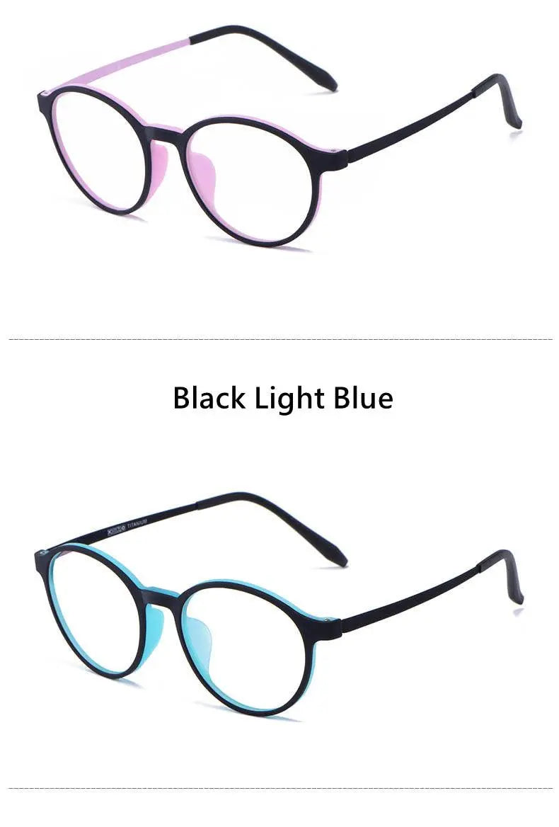 Unisex Round Full Rim Titanium Prescription Glasses Eyeglasses3050 — view 16 | Rx Spectacle