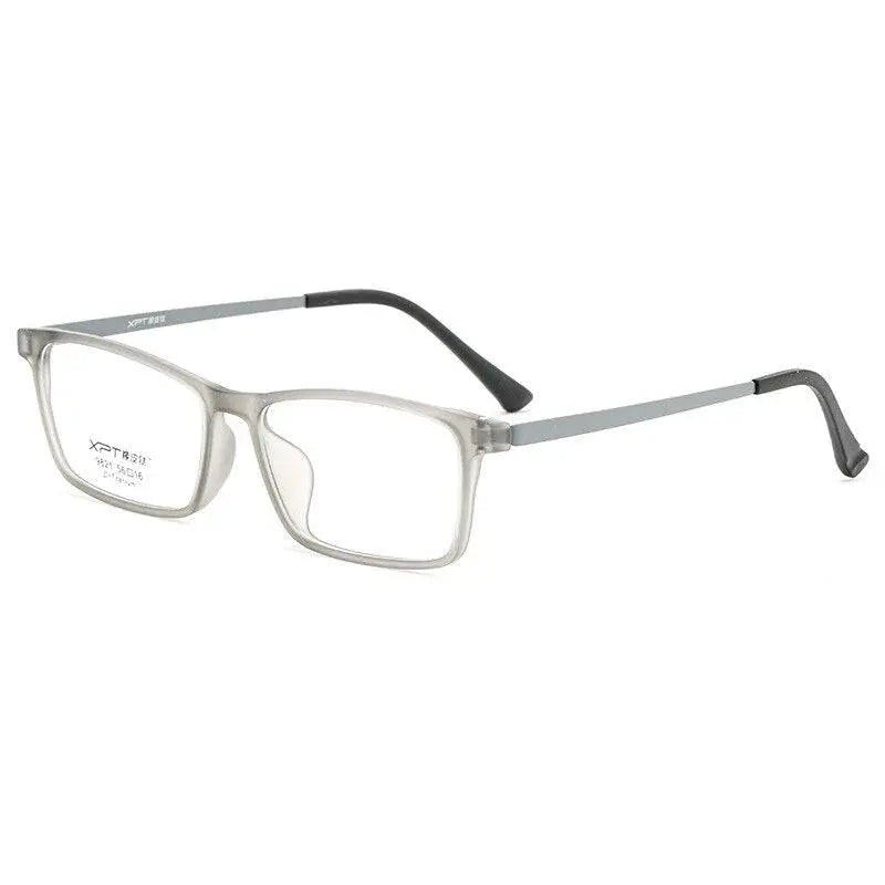 Men's Square Full Rim Titanium Prescription Glasses 9821 — view 7 | Rx Spectacle