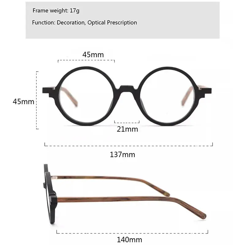 Women's Round Full Rim Titanium Prescription Glasses 88341 — view 2 | Rx Spectacle