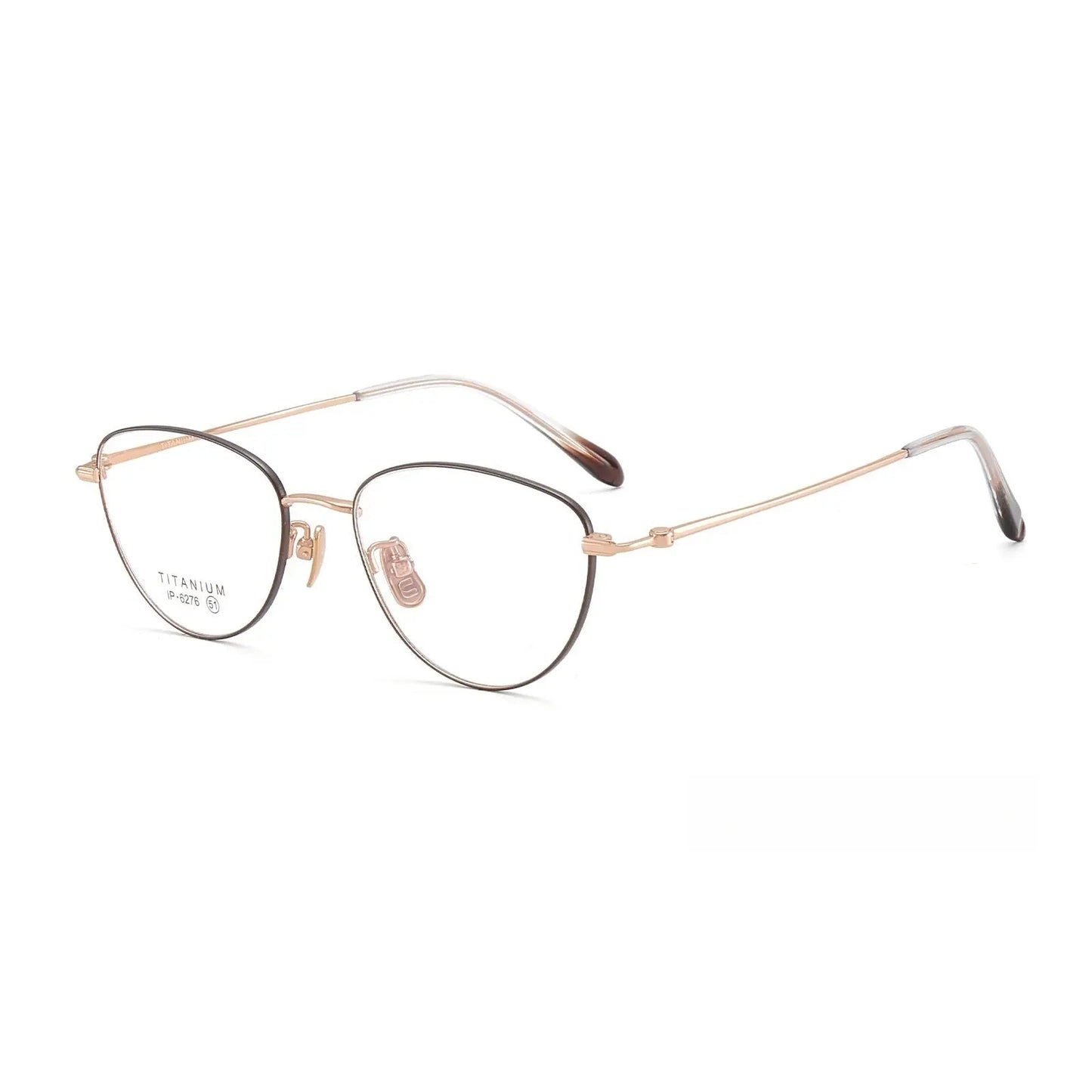 Women's Cat Eye Full Rim Titanium Prescription Glasses 62761 — view 4 | Rx Spectacle