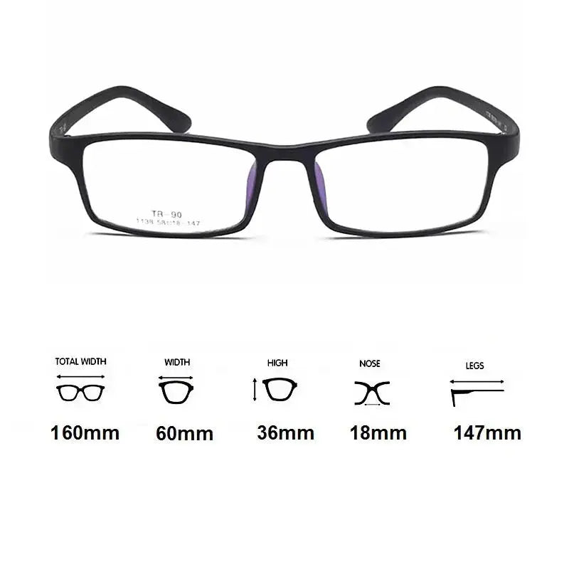 Men's Rectangular Full Rim Acetate Oversized Prescription Glasses 41137 — view 6 | Rx Spectacle
