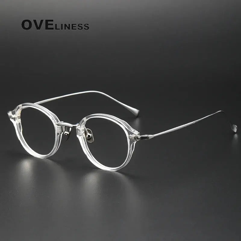 Unisex Round Full Rim Titanium Prescription Glasses 369182 — view 6 | Rx Spectacle