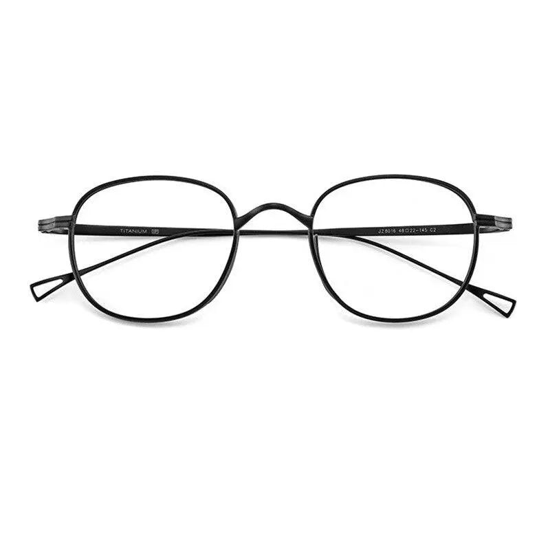 Unisex Round Full Rim Titanium Prescription Glasses 8016 — view 3 | Rx Spectacle