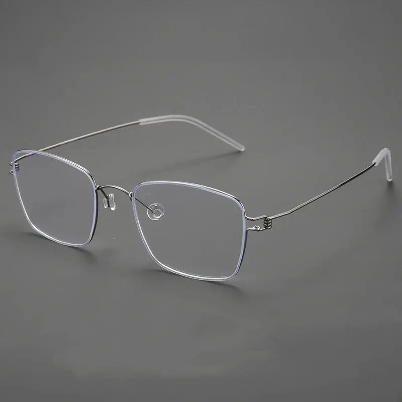 Women's Square Full Rim Titanium Screwless Prescription Glasses 360175 — view 6 | Rx Spectacle