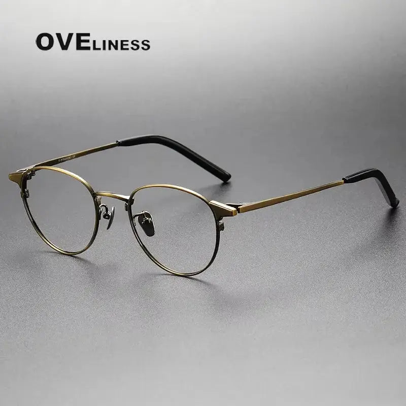 Women's Oval Full Rim Titanium Prescription Glasses 369960 — view 3 | Rx Spectacle