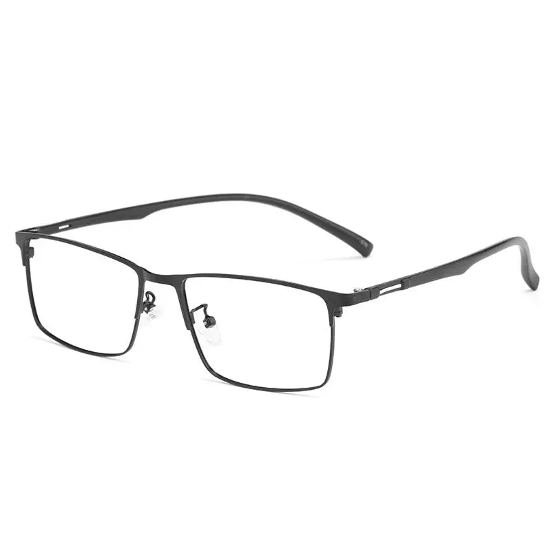 Unisex Square Full Rim Titanium Prescription Glasses 89028 — view 6 | Rx Spectacle