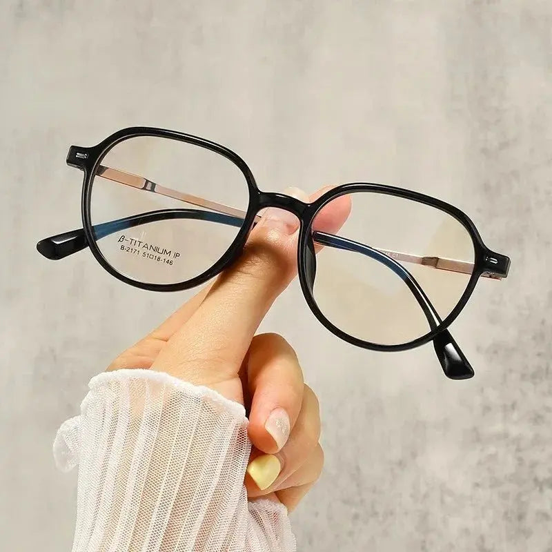 Women's Polygon Full Rim Titanium Prescription Glasses 90 — view 5 | Rx Spectacle