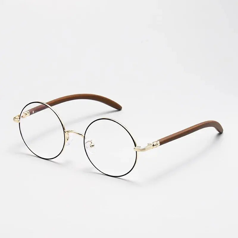 Unisex Round Full Rim Alloy Prescription Glasses 102000 — view 6 | Rx Spectacle