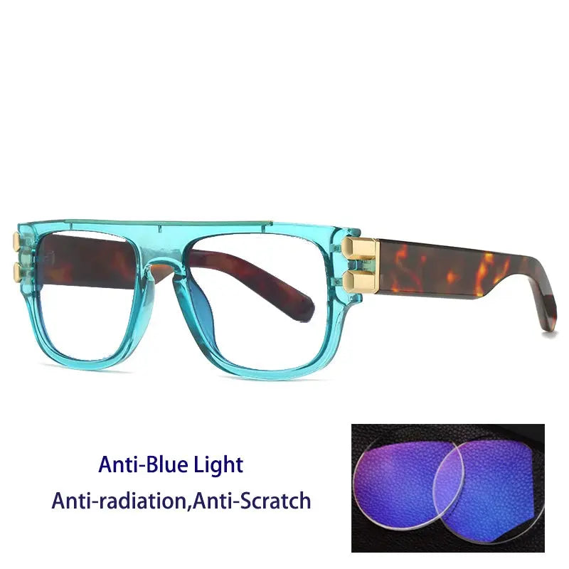 Unisex Browline Full Rim Oversized Prescription Glasses 234200 — view 7 | Rx Spectacle