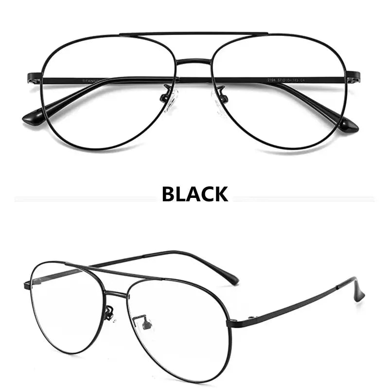 Men's Full Rim Titanium Double Bridge Prescription Glasses 2194 — view 7 | Rx Spectacle