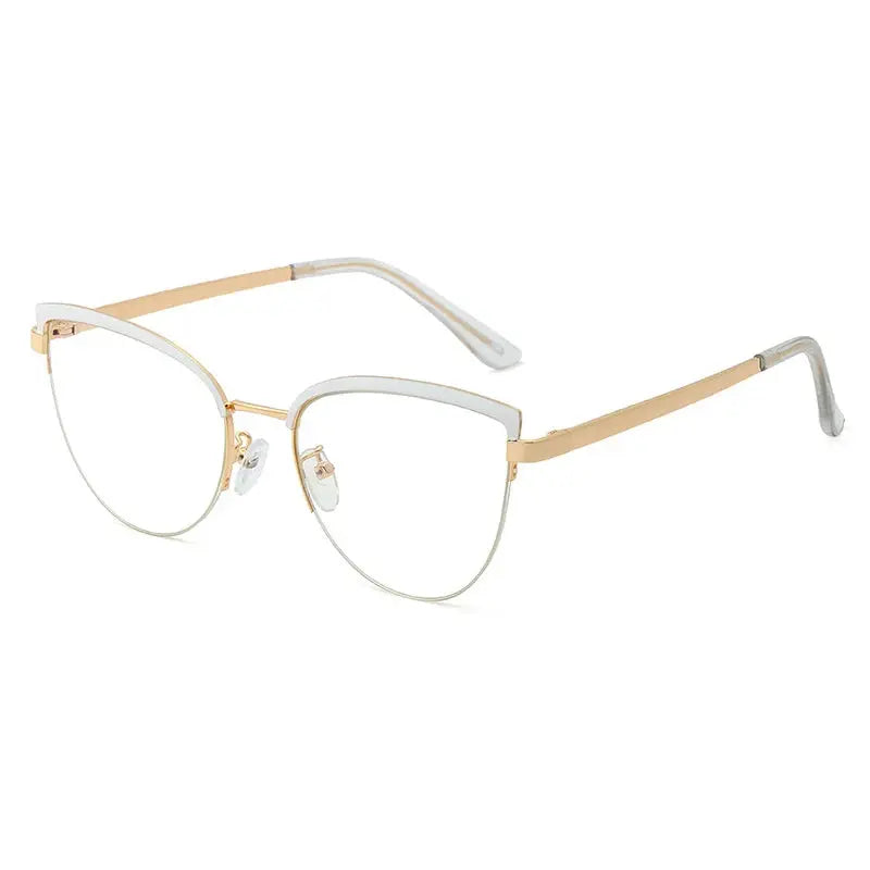Women's Cat Eye Full Rim Alloy Prescription Glasses 95679 — view 5 | Rx Spectacle