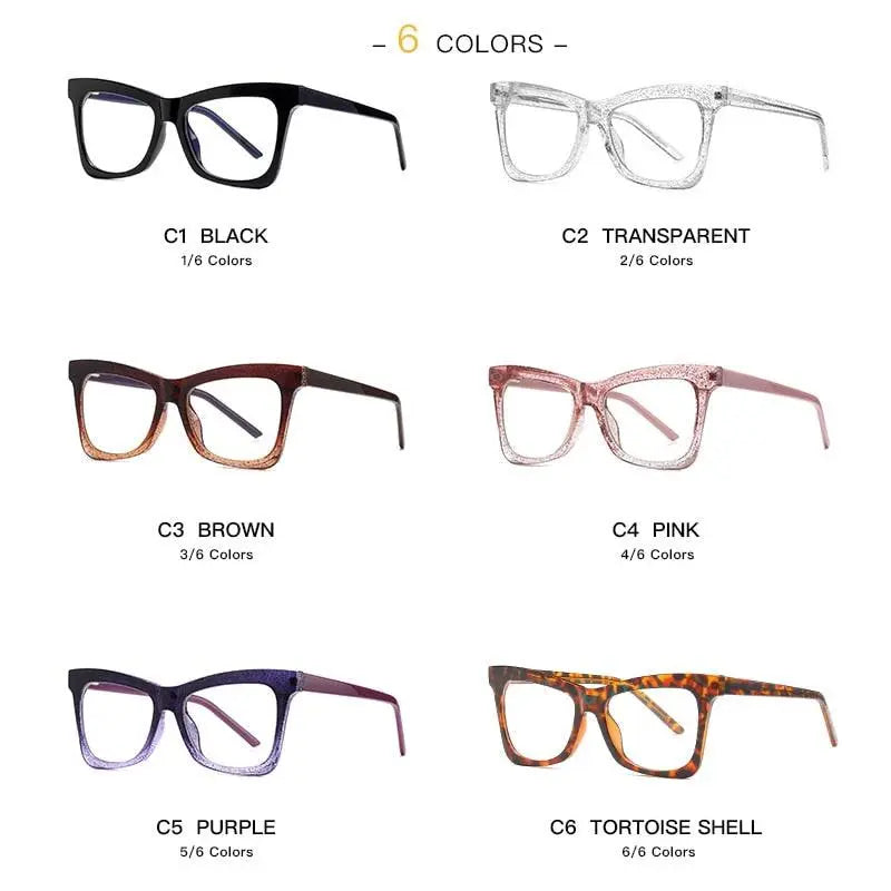 Women's Cat Eye Full Rim Titanium Prescription Glasses 2042 — view 11 | Rx Spectacle