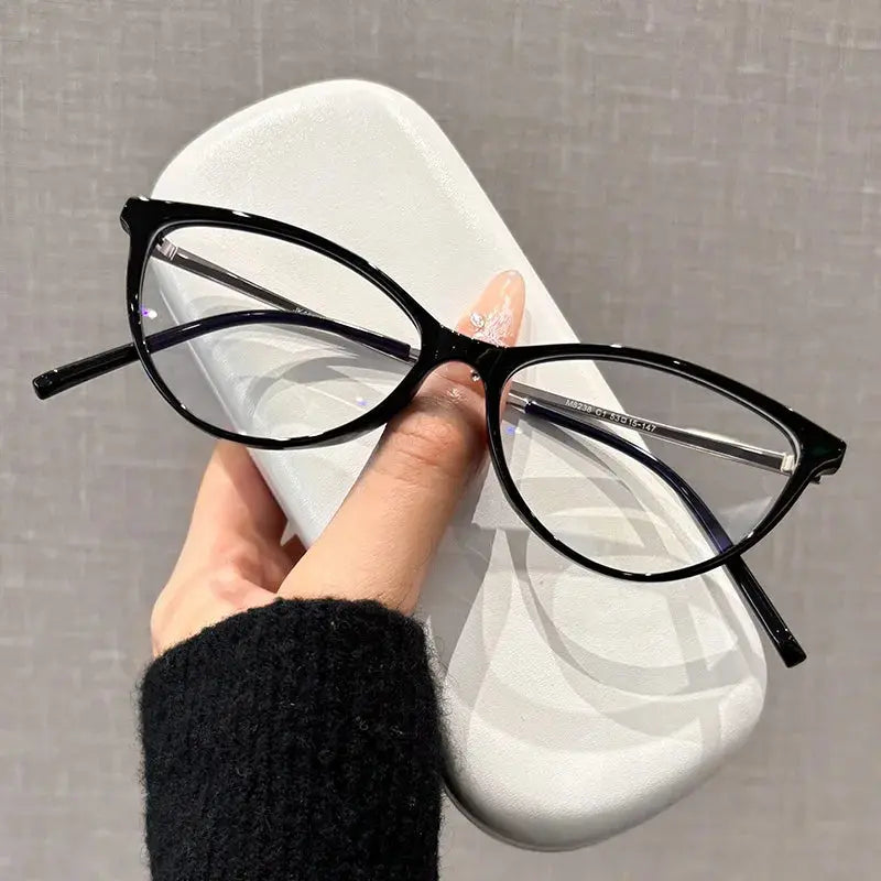 Women's Oval Full Rim Titanium Prescription Glasses 482381 — view 4 | Rx Spectacle