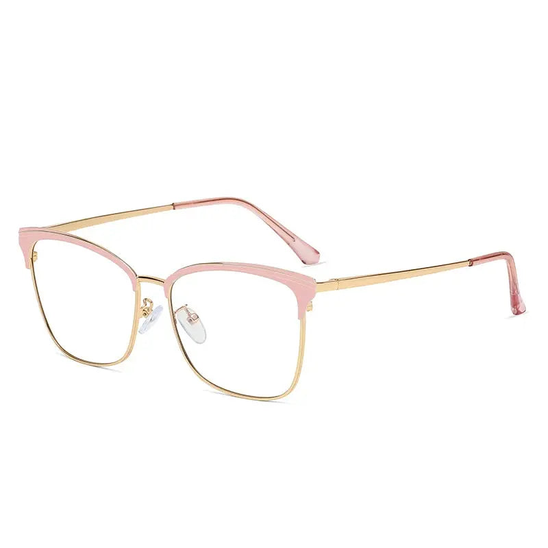 Women's Cat Eye Full Rim Alloy Prescription Glasses 95801 — view 7 | Rx Spectacle
