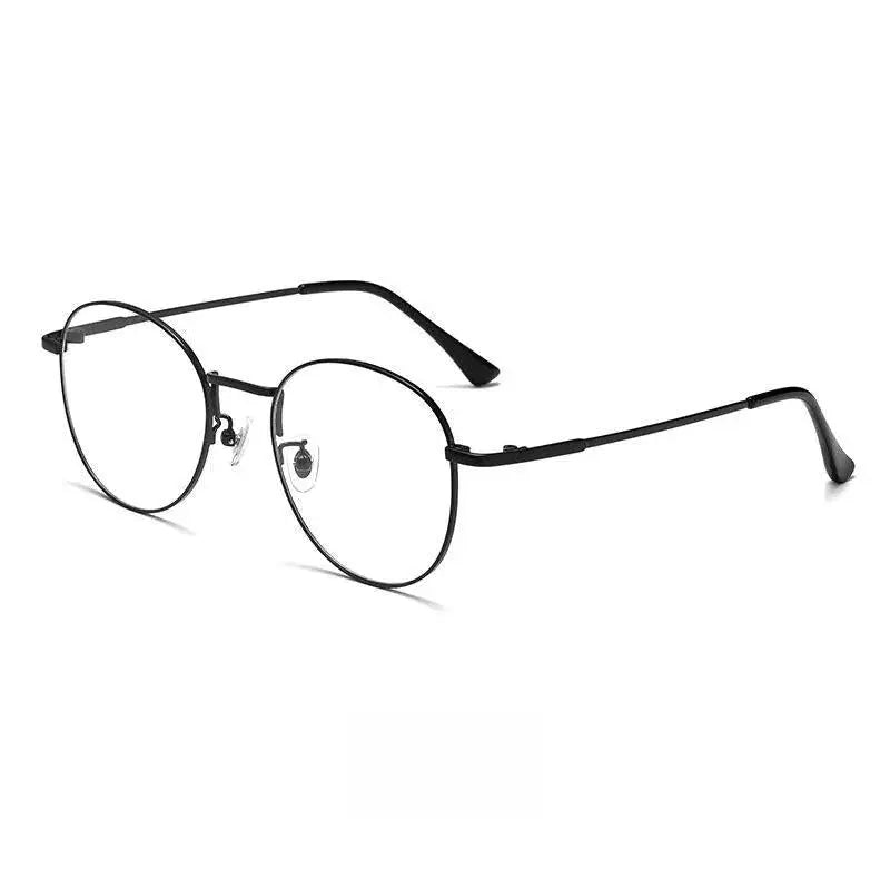 Men's Round Full Rim Titanium Prescription Glasses 9254 — view 9 | Rx Spectacle