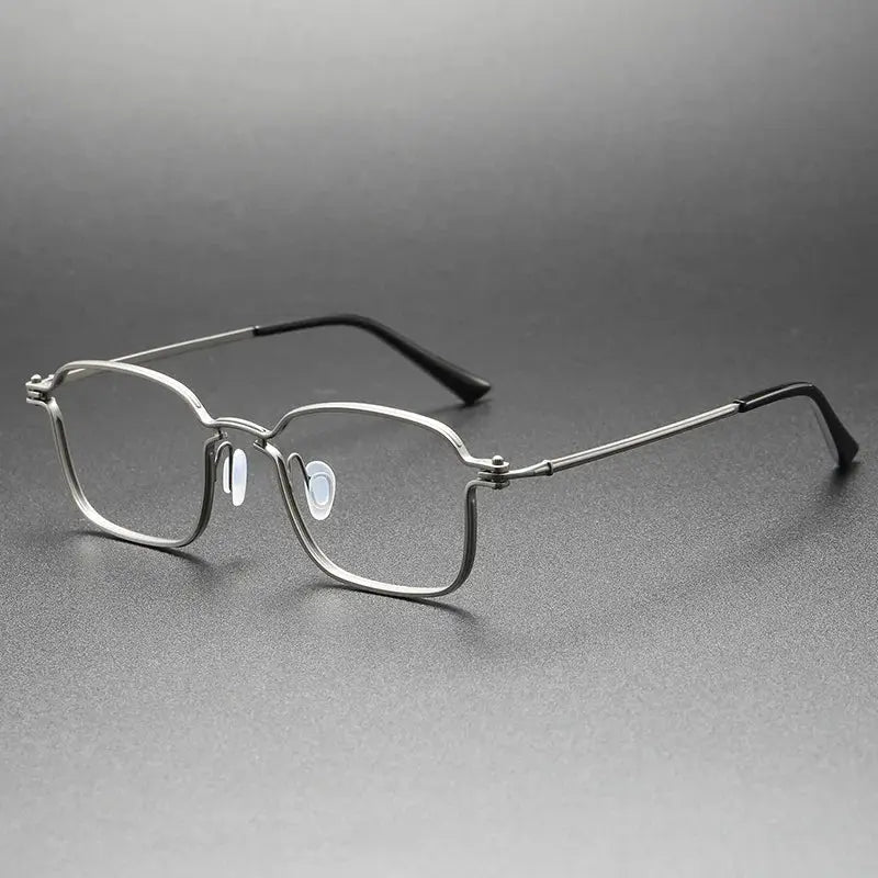 Unisex Square Full Rim Titanium Prescription Glasses 5898 — view 4 | Rx Spectacle