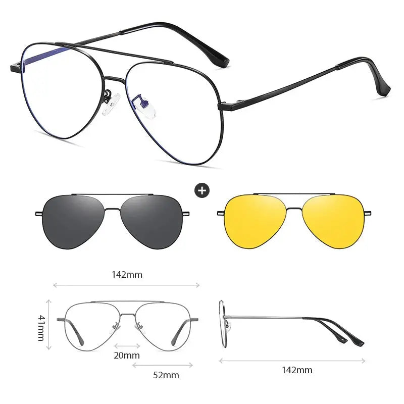 Women's Square Full Rim Titanium Prescription Glasses 414819 — view 4 | Rx Spectacle