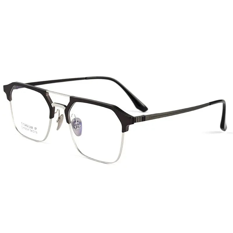 Men's Square Full Rim Titanium Prescription Glasses 920411 — view 4 | Rx Spectacle