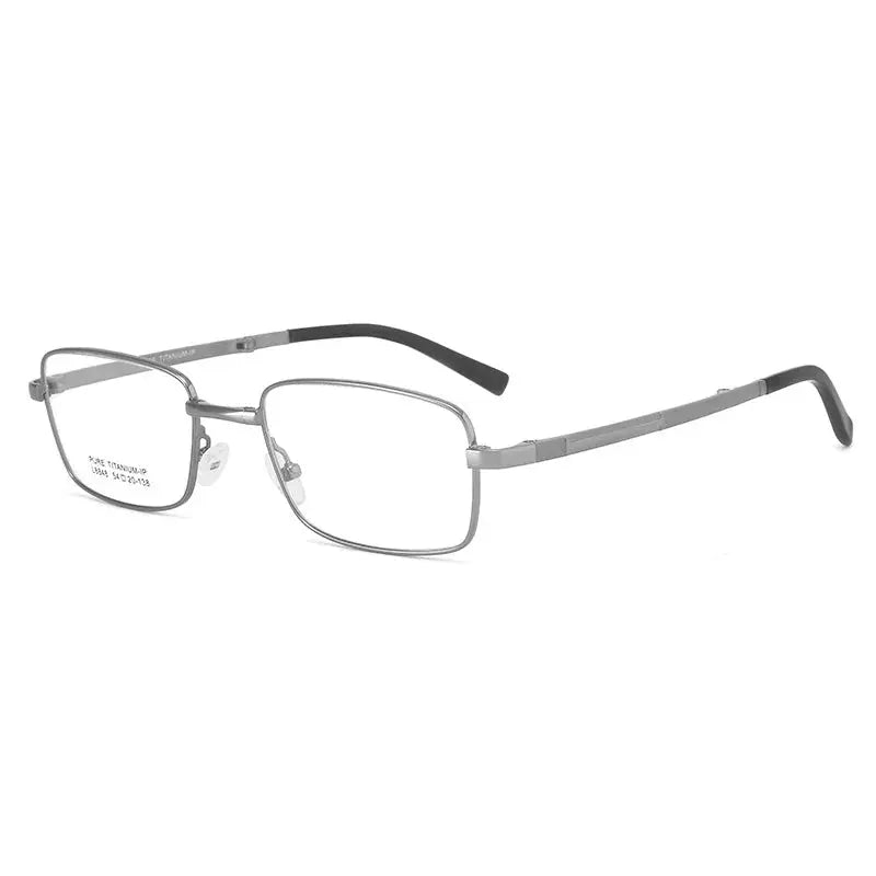 Unisex Rectangular Full Rim Titanium Prescription Glasses 884800 — view 6 | Rx Spectacle
