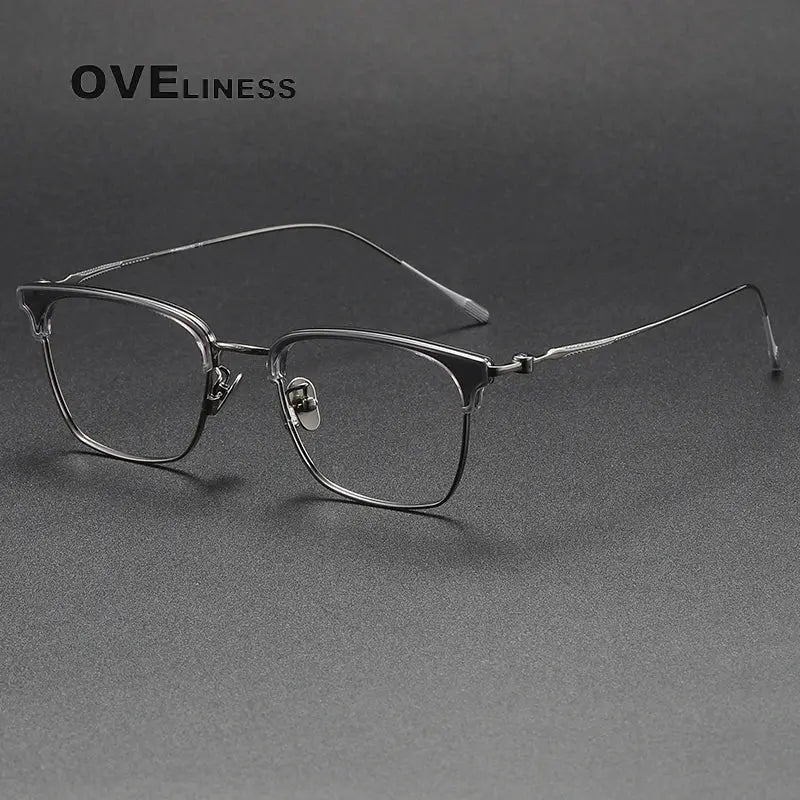 Women's Square Full Rim Titanium Prescription Glasses 380896 — view 3 | Rx Spectacle