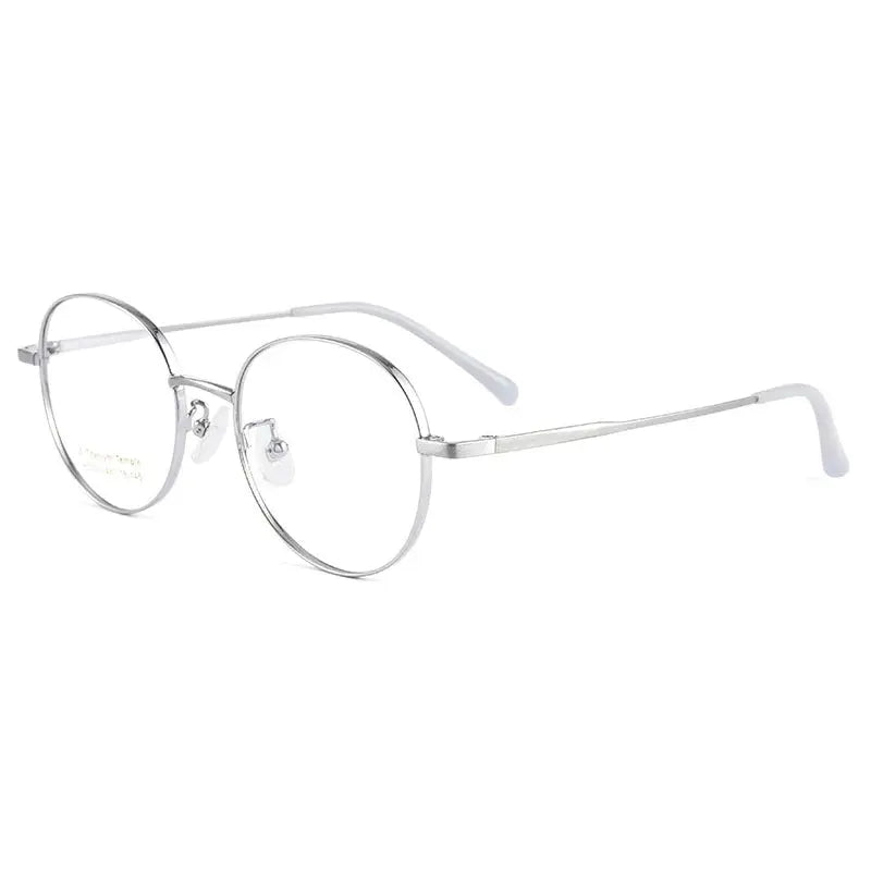 Women's Round Full Rim Titanium Prescription Glasses 505122 — view 6 | Rx Spectacle