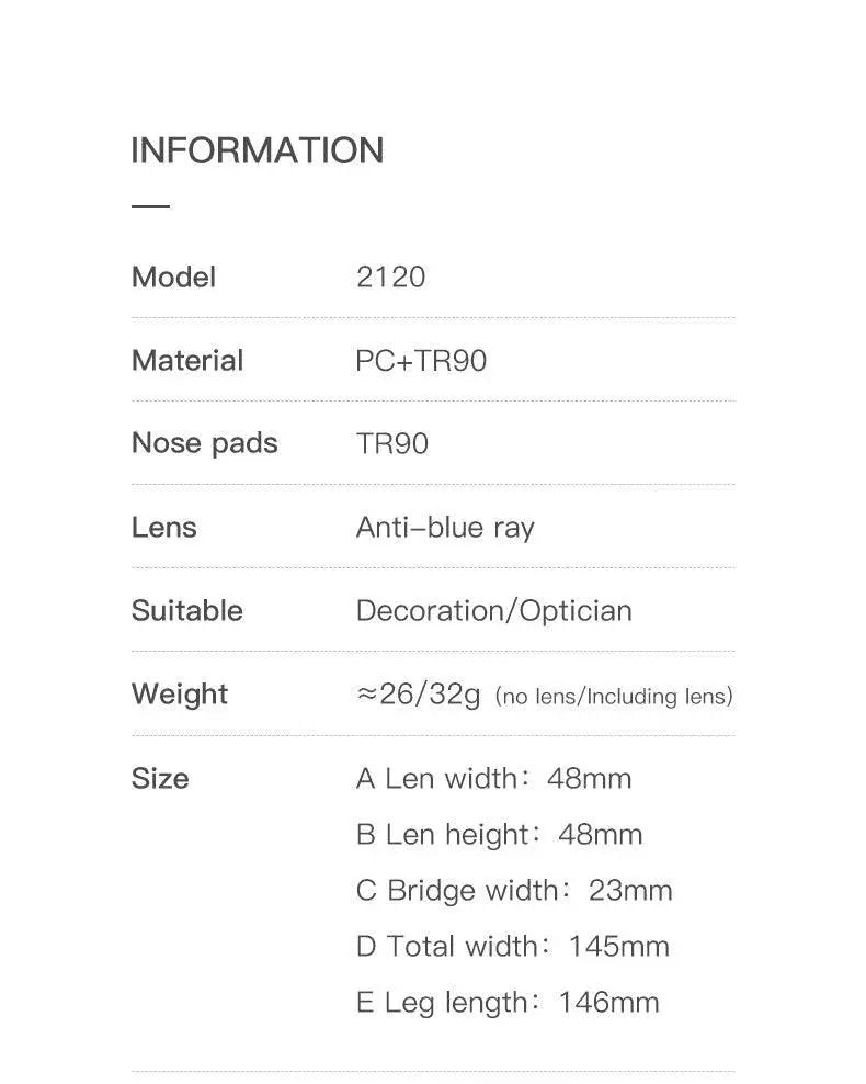 Unisex Square Full Rim Acetate Prescription Glasses 2120 — view 12 | Rx Spectacle