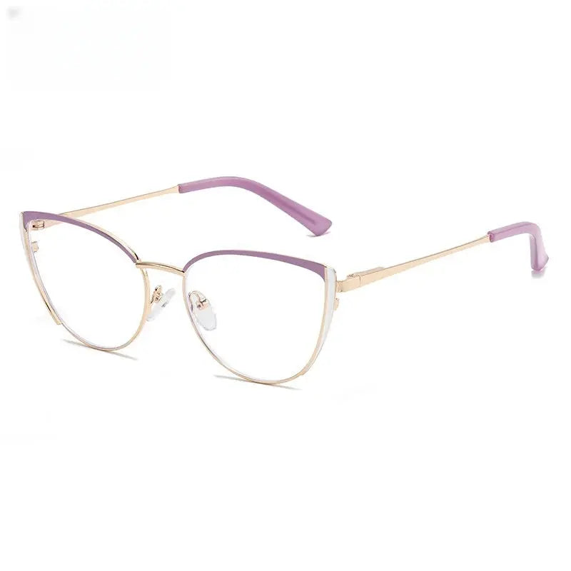 Women's Cat Eye Full Rim Alloy Prescription Glasses 4455 — view 5 | Rx Spectacle