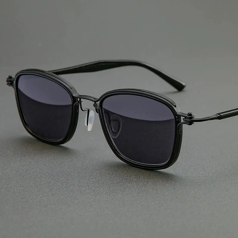 Unisex Square Full Rim Titanium Prescription Glasses 19546 — view 3 | Rx Spectacle